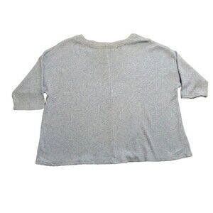 J. Jill Wearever Top Womens Xl 1/2 Sleeve Waffle Knit Soft Rayon Blend  Blue